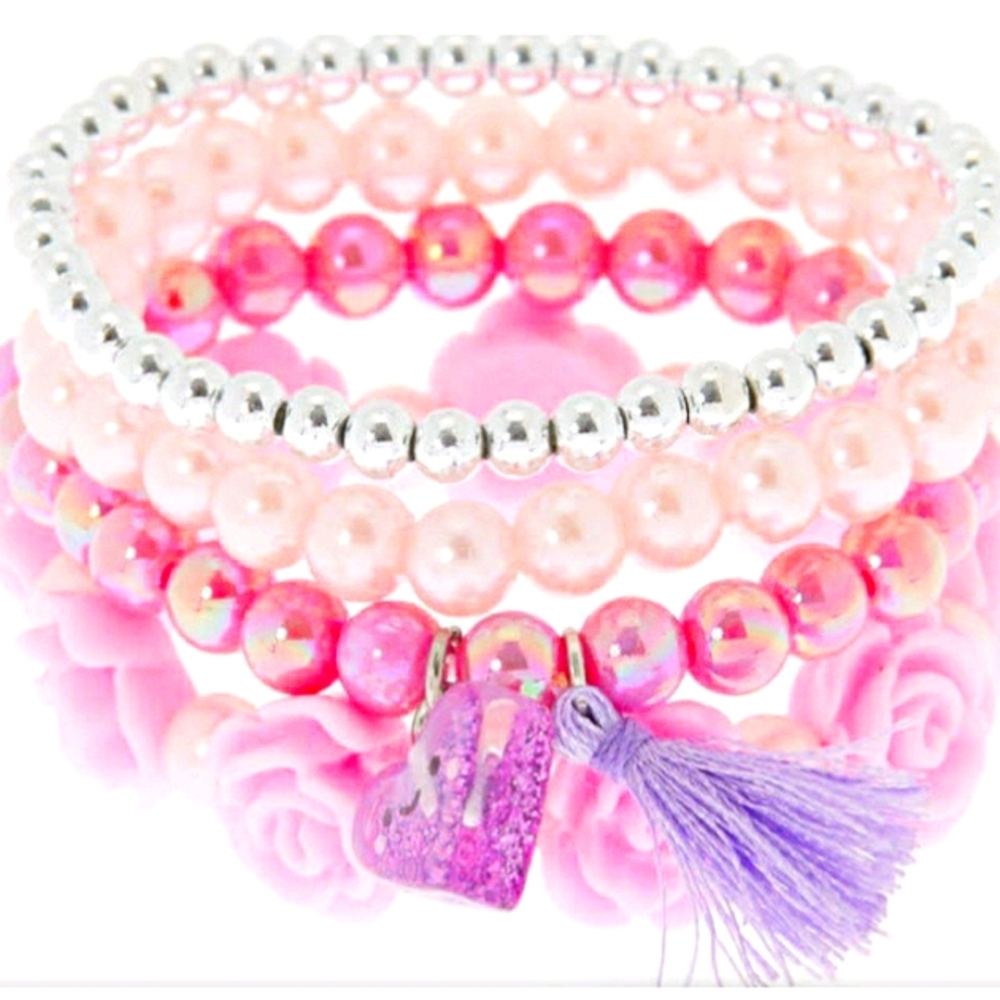Beautiful Pink beaded bracelet set